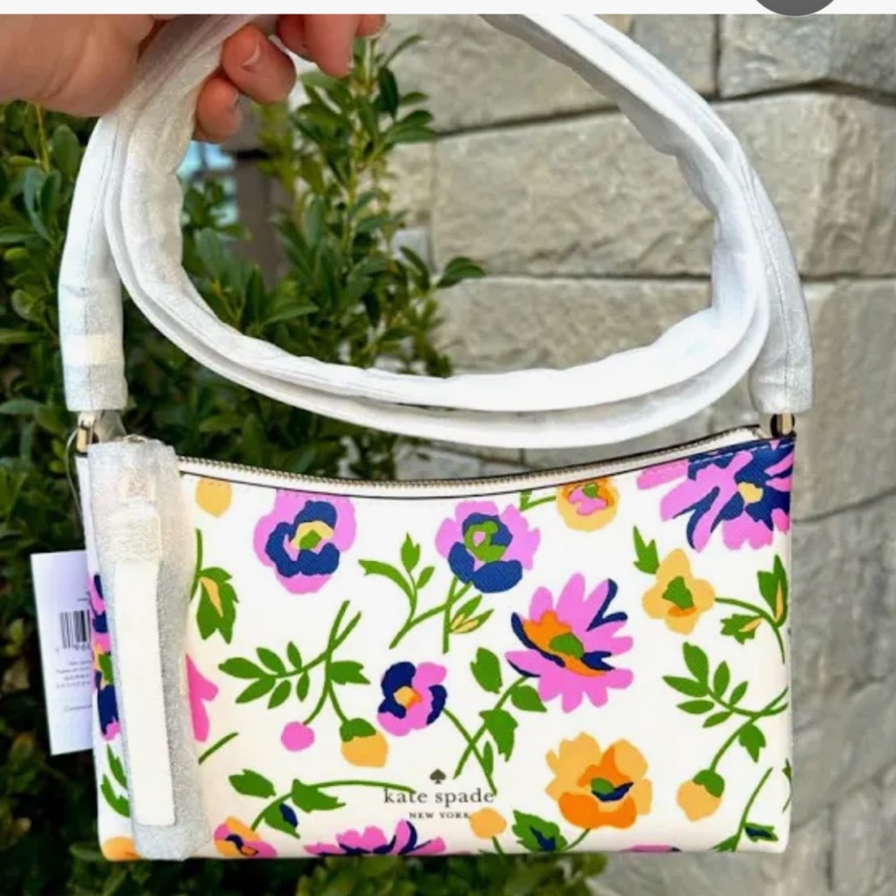 Kate Spade Sadie candied flowers Crossbody Bag cream and multi color NWT - Picture 5 of 10